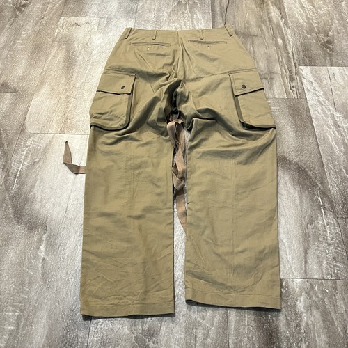 Vintage M42 Military Cargo Paratrooper Pants Khaki Baggy Mens Size 36 Rare - Picture 5 of 6