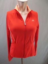 ADIDAS CLIMALITE Size S Womens Full Zip Stand Collar Pocket Athletic Jacket 326