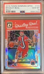 2016-17 Donruss Optic Bradley Beal 1st Year Optic Holo #143 PSA 10 GEM MINT