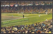 BASEBALLS LEGENDARY PLAYING FIELDS 10 Postcard Book U.S. Postal Stamped Cards