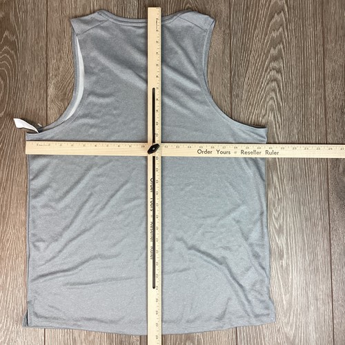 Nike Mens Regular fit Sleeveless Tank Top Shirt Medium Grey Solid Running M Run - Picture 5 of 6