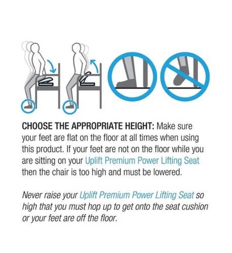 Uplift Seat Assist Self Powered Memory Foam Seat Med 85-230 lbs 💥Carex  - Picture 7 of 8