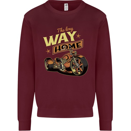 Long Way Home Motorcycle Chopper Biker Kids Sweatshirt Jumper - Picture 5 of 33