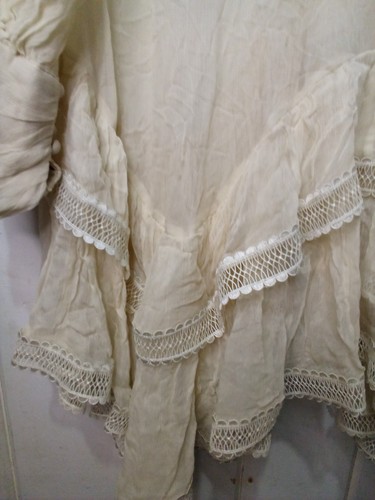 Vestido Magali Pascal Mujer S Encaje Transparente Volantes Boho Lindo Gótico Crema - Imagen 10 de 16