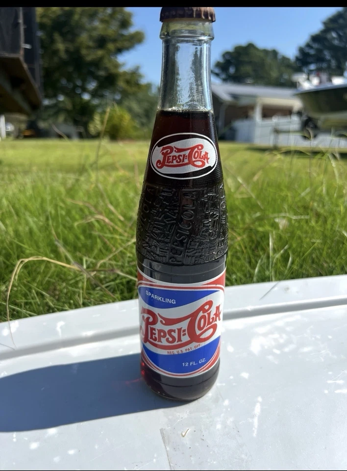 Pepsi-Cola Sparkling 12 oz Glass Bottle Retro Back to The Future Movie Prop - Image 2 of 4