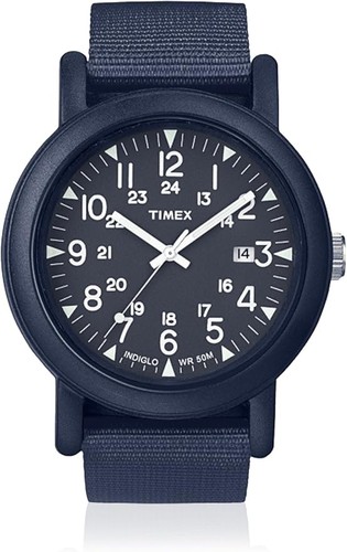 Timex TW2P62600 Camper Herren Analog Rund Uhr Blau Nylonband