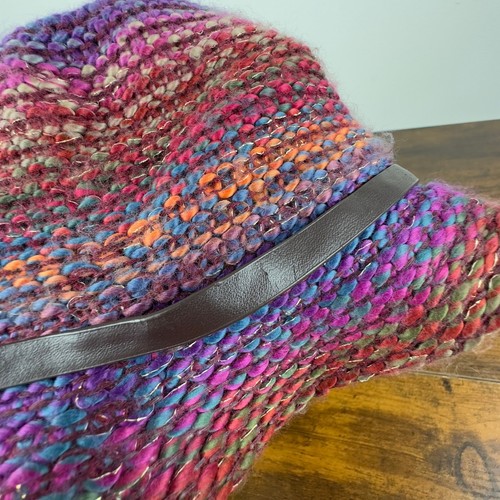 Fischerhut aus mehrfarbigem Bouclé-Strick – strukturiert Boho Winterstil Y2k - Bild 8 von 8