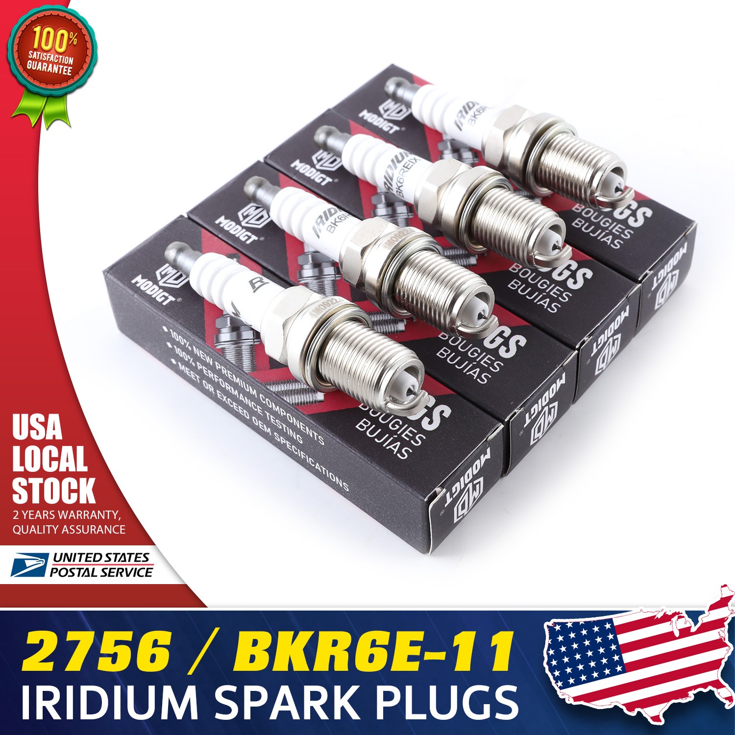 4 Pack For NGK  Spark Plugs 2756 BKR6E-11 2756 BKR6E11 Tune Up Kit High Quality