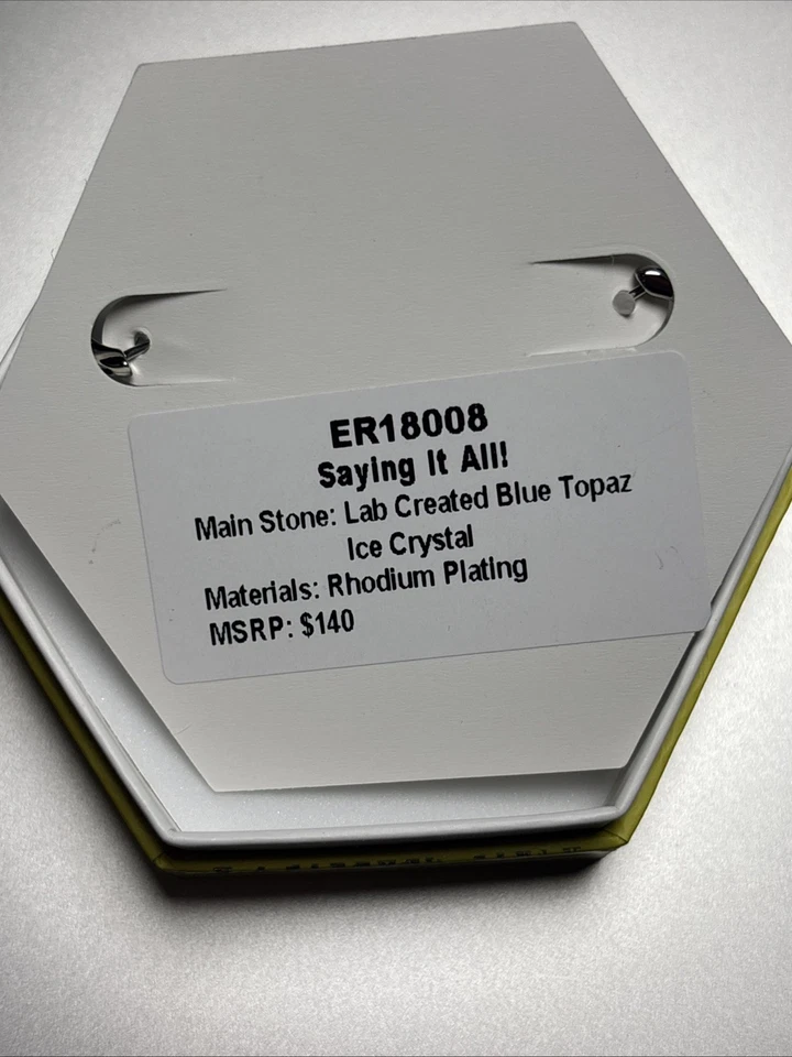 Bomb Party Saying It All ER18008 Bluebtioaz Cristal de Hielo Rodio ¡La Cerradura! Foto 2 de 2