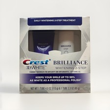 CREST 3D WHITE BRILLIANCE WHITENING 2-STEP GEL TOOTHPASTE EXP 09/27