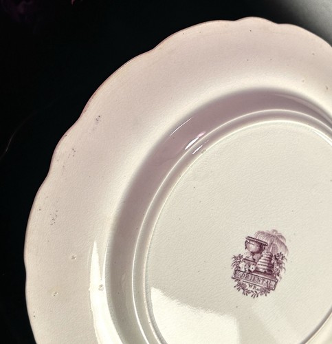 Antique William Ridgway Dinner Plate “Oriental” Pink Transferware c1830s 9.25” - Picture 16 of 20