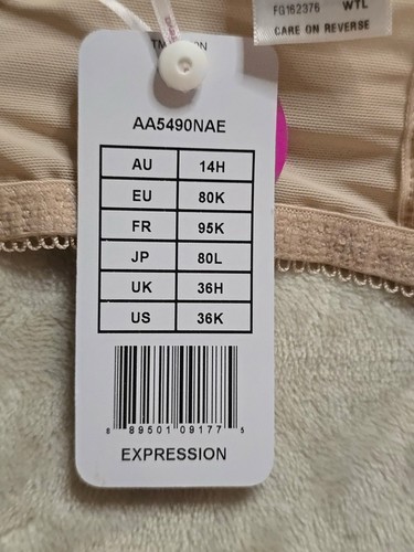 Freya Expression Bra 36K Natural Beige Underwire Demi Plunge Moulded AA5490 NEW - Picture 9 of 9