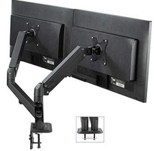 Image of VIVO Dual Monitor Mechaical Arm Desk Mount STAND, V0020, Hold 2 Computer Screens