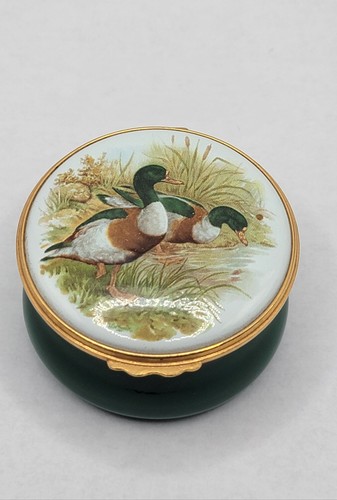 Kingsley Smalti Worcestershire Inghilterra Anatre Mallard Trinket Scatola Pillole Waterfowl - Foto 3 di 20