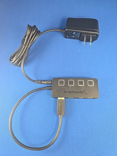 Sabrent 4-Port USB 3.0 Hub Includes 5V/2.5A Power Adapter HB-UMP3 - Tested Works