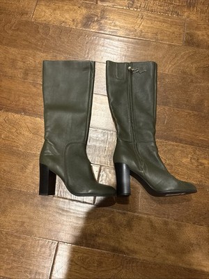 Kenneth Cole Reaction HYPED UP  Zip-Up Boots Brown Women s Size 9, 4  Heels G31