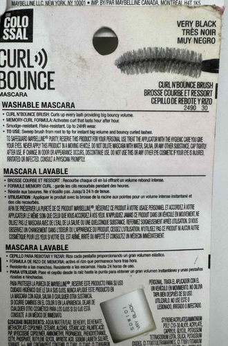 6 pezzi Maybelline The Colossal Curl Bounce Mascara ~ 355 molto nero ~ LEGGI - Foto 3 di 3