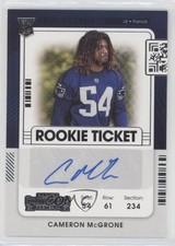 2021 Panini Contenders Rookie Ticket Variation Cameron McGrone #224 Auto 0ey4