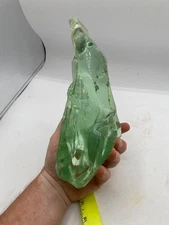 Andara Crystal Monatomic Large 2902 grams (6.4lbs)  Clear / Green Glass