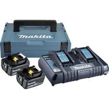 Kit Energy Makita 18V 5,0 Ah con caricabatterie doppio e due batterie 5 Ah