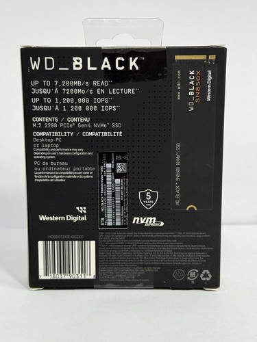 WD_BLACK 8TB SN850X NVMe Interne Gaming Solid State Drive SSD BRANDNEU VERSIEGELT - Bild 2 von 3