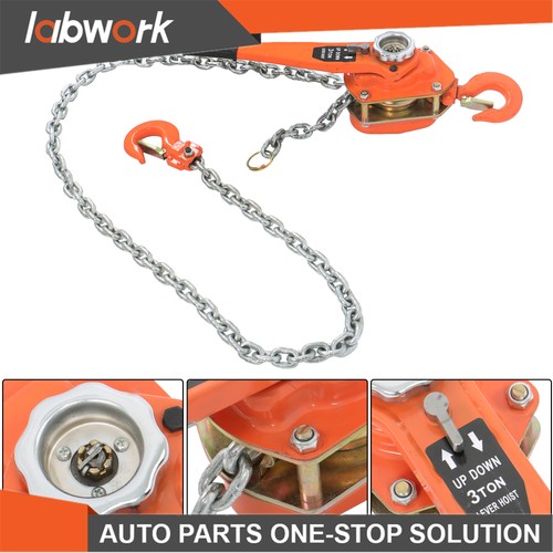 G80 Chain Manual Lever Block Steel Chain Hoist Wrench Hoist 6600lb Capacity 10ft - Picture 8 of 17