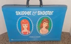 Vintage 1965 Mattel Barbie Skipper & Skooter Doll Case Carry & Store blue