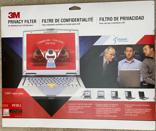 3M PF20.1 BLACK PRIVACY FILTER STANDARD FILTER Measure Screen ONLY 20.1”Diagonal
