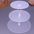  2STRundeAcrylKuchen-Standplatz 3 EbenenKuchenform aus