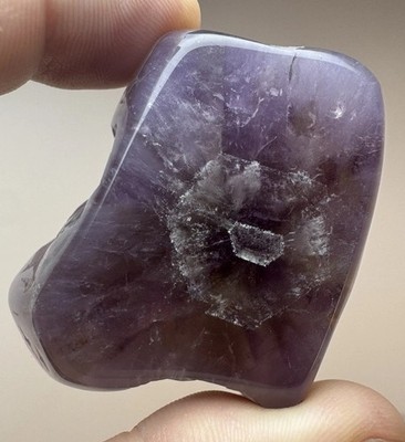 Boreal Chevron Amethyst Crystal Auralite23 Freeform Polished Palm Stone
