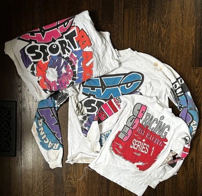 1990s AXO Sport motocross jersey with graphic print Set of 3 - 2 Adult 1 Kid S