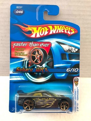 2005 Hot Wheels SUBARU WRX - Faster Than Ever FTE - Black, First Editions #046
