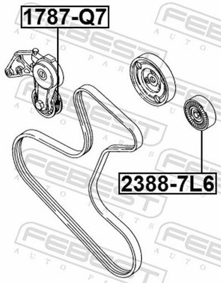 Für FEBEST 2388-7L6 PULLEY IDLER KIT