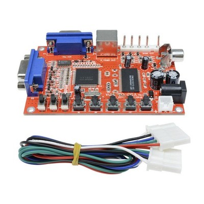 Arcade Cabinet CRT Monitor Converter VGA To CGA RGBS/CVBS/S-VIDEO 15K Output r