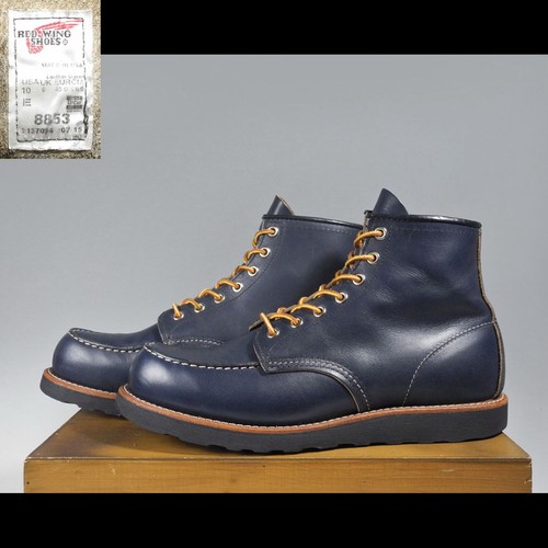Red Wing 8853 Moc Boots Men's US10 E Indigo Portage Black Traction Tread Sole - Picture 2 of 24