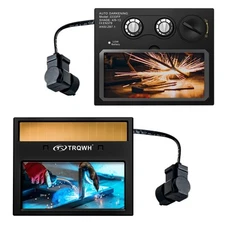 TRQWH True Color Auto Darkening Welding Lens, Shade 4/9-13, 4.33" x 3.54"