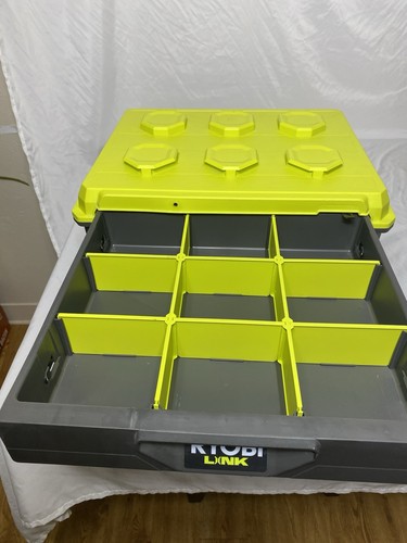 Ryobi LINK 3-Drawer Tool Box Stackable Impact Resistant Storage Organizer - NEW - Picture 6 of 7