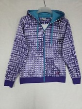Under Armour Full Zip Hoodie Jacket Women  s Sz Medium Purple/White Geo Print