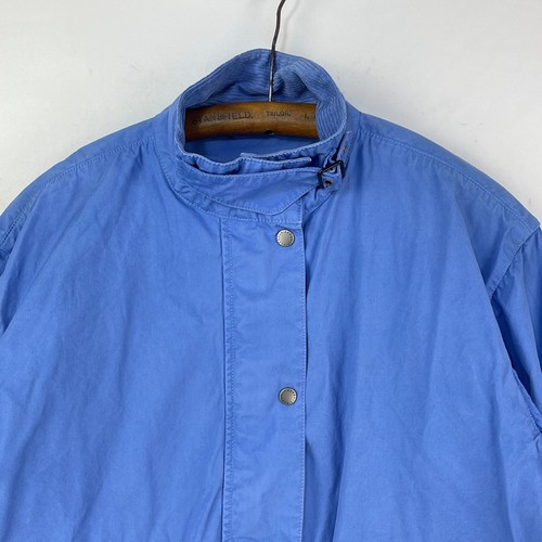 Barbour Beacon Jacket Womens 10 Blue Short Bomber Oversized Boxy Chung Spey - Picture 5 of 15
