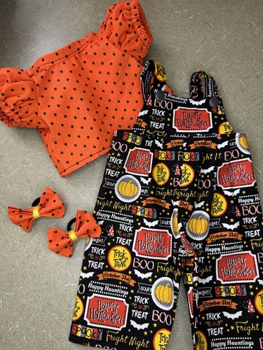 16”-18” Kohl Patch Kinder Halloween Overall Outfit Schleifen CPK Puppenkleidung - Bild 3 von 4