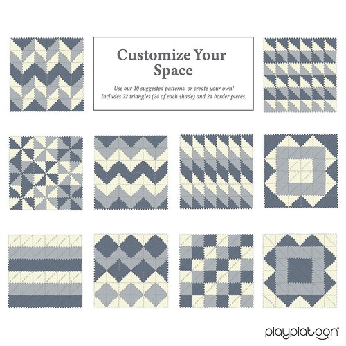 Non-Toxic Extra-Thick 96 Piece Triangle Play Mat-Comfortable Cushiony Foam Floor - Picture 8 of 9