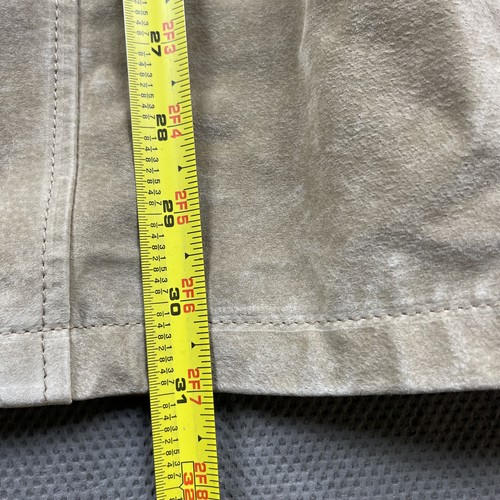 St Johns Bay Shirt Jacket Mens Medium Khaki Machine Washable Suede JC Penney New - Picture 9 of 12