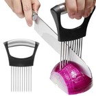JAYVAR Onion Holder for Slicing, Onion Cutter Vegetable Chopper, Stainless St...