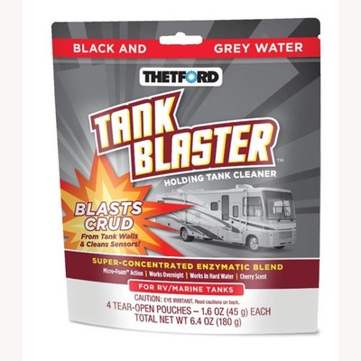 Tank Blaster Cleaner for Black & Grey Waste Water Tanks  4 x 1.6 oz Packets