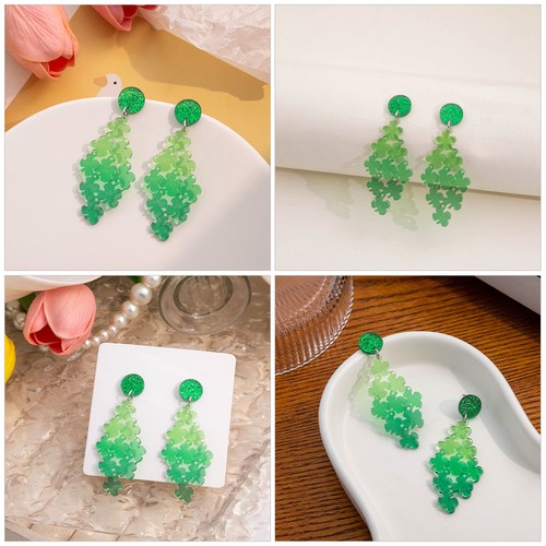  1 Paar St. Patricks Day Ohrringe für Damen, irisches Kleeblatt, baumelnde - Bild 12 von 12