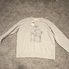 Uniqlo UT KAWS Sesame Street Elmo Cookie Monster Gray Crewneck Sweatshirt M