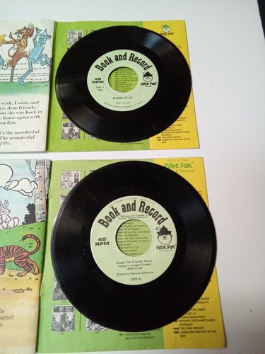 Casper Jungle Friends Book 45 Record & Wizard of Oz Book 45 Record - Good+ - Picture 11 of 18