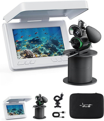 Underwater Fishing Camera 4.3'' HD LCD, 65FT Cable, IR Lights, 5000mAh Battery  