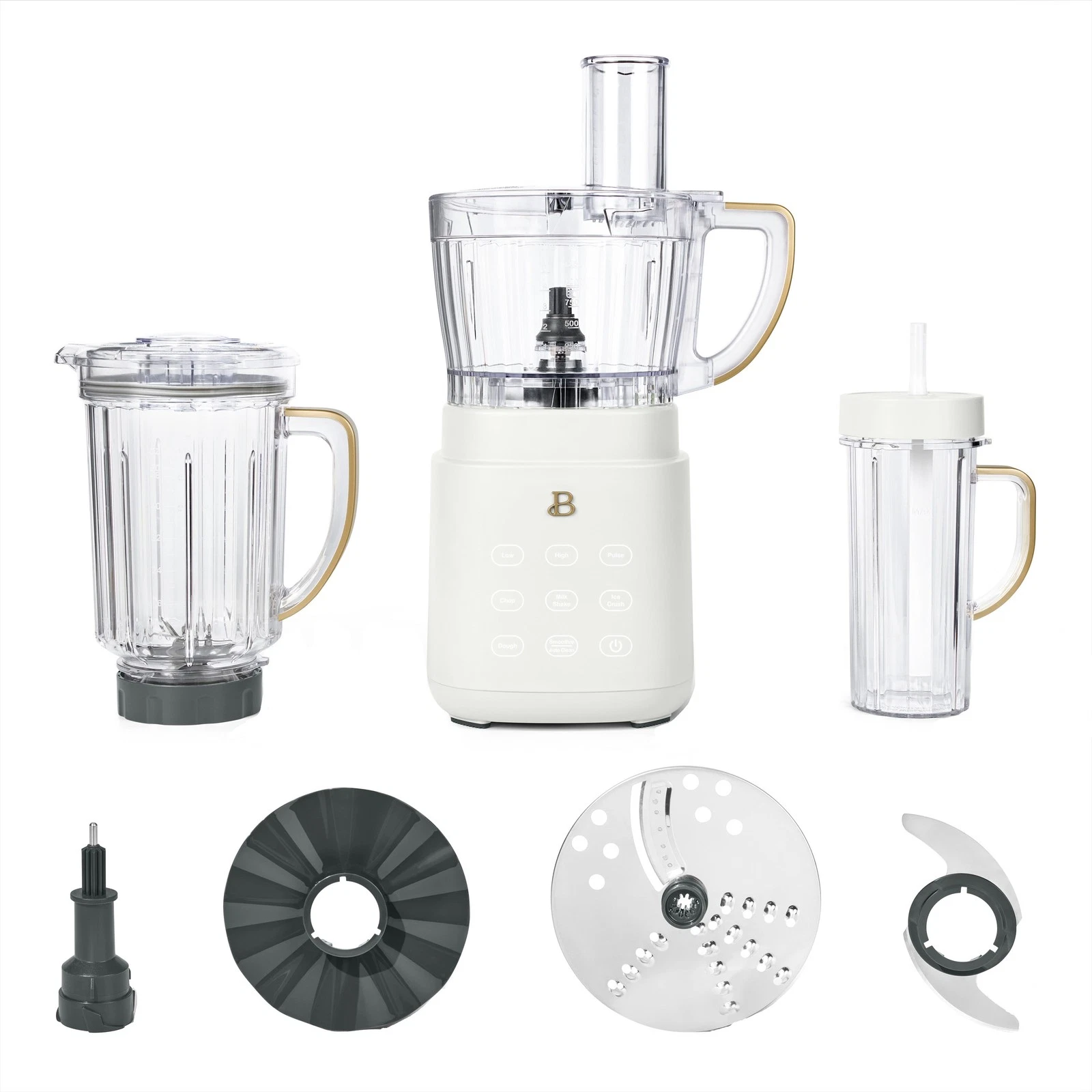 3-In-1 Kitchen System, Blender, Food Processor & Personal Blender, White Icing b