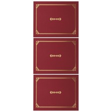 3 Pcs Certificate Folder Paper Document Cover College Diploma Frame Holders